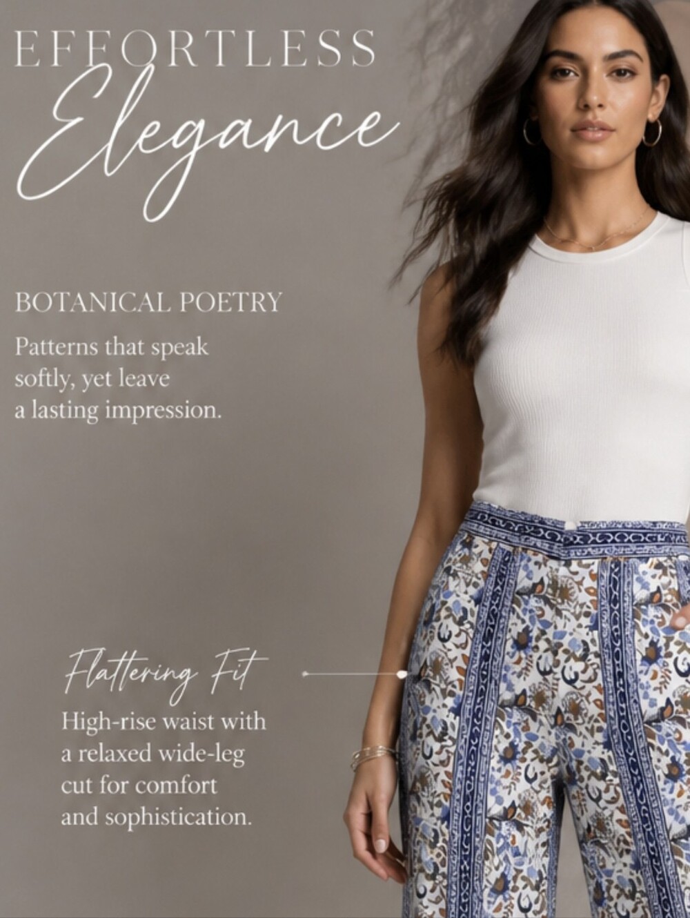 Julia Amory Printed High-Rise Wide-Leg Pant